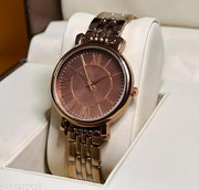 brown Round Metal BD Analog Girls and Women Watch