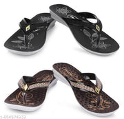 Trendy Combo of Women's Slippers - Pack of 2 Ladies Chappals