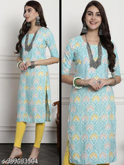 Polyster/Crepe fabric-Kurti For Women