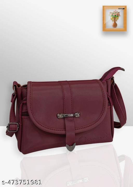 Magnifique Maroon Sling Bag - Sleek, Stylish, and Functional