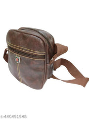 Man Small Shoulder Bag with Zipper