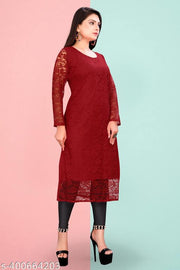 Zig-Zag Printed Kurti For Women On Lowest Price