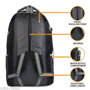 35 L Casual Waterproof Laptop Bag/Backpack for Men Women Boys Girls/Office School College Teens & Students (Black ,grey)
