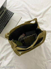 Lightweight Office Casual Corduroy Washable Bag for Teen Girls Women