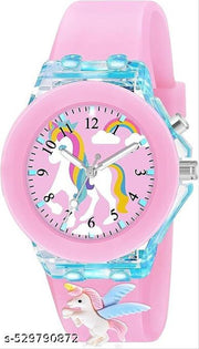Oculus 3D Flying Unicorn Children Kids Girls Multi Color Analog Led Lights Watch for Girls Kids Watch Gift Birthday Baby Girl Watch Suitable Girls of Age 3-13 Years
