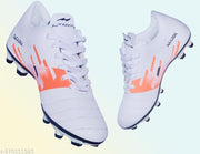 Axpro Mark Synthetic TUP Double Sole White Football Studs Shoes (Orange, Numeric_10)