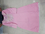 Trendy Combo of 4 Blue & lemon & white & pinkStraight-Fit Embroidered Khadi Cotton New latest Kurtis for Women & Girls Stylish kurtis