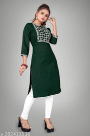 Womens embroidery and mirror work kurtis