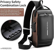 Vamesco SMALL Size Waterproof Polyester Crossbody Sling Bag, Anti Theft Chest Backpack for Men & Women, College Bag, Shoulder Travel Bagpack for Outdoor Work, Hiking