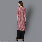 Stylish Women's Crepe Digital Printed Straight Kurti