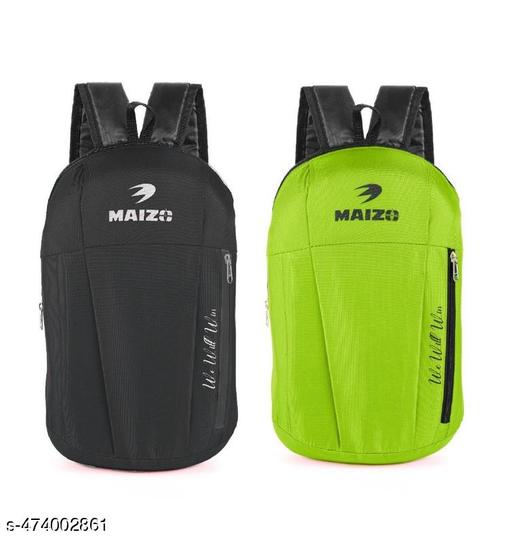 MAIZO 10 L  Small Backpack/ School Bag Combo of 2 - Black & Green