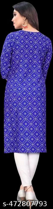 Polyster/Crepe fabric-Banita Voguish Kurtis