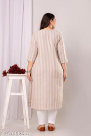 SIDHHIKA cotton kurti | daily wear kurti | plus size kurtis for women | ready made cotton kurti | big size kurti | kurti stripe | green kurta | casual kurti