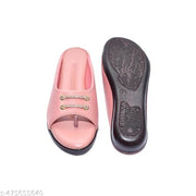 New glow walk women flat sandal and girls stylish flip flops peach