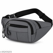 Waist Bag Men & Women Side Pouch for Travel & Sports Waterproof Adjustable Strap(Grey)