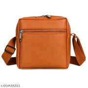 TnJ Premium Leather Crossbody Messenger Bag, Premium Crossbody Messenger Bag for Men & Women ( Tan )