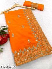 EMBROIDERY MIRROR SAREE