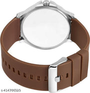 3K White DD PVC Silicone New Looking Analog Watch For Mens  Boys