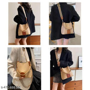 The Perfect Companion: A PU Leather Women's Handbag with Two Handles and One Spacious Compartment for Office, Travel, Party, and Casual Use