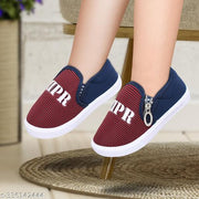 Kids Combo Pack Of 2 - Velcro Sport shoe & Zip Slip On  Sneaker Shoe  For Boys & Girls