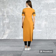 01 PRINTED KURTI YELLOW