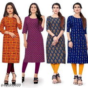Polyster/Crepe fabric-Festive and daily wear kurti for women