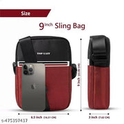 modern black red sling bag for men  crosbody bags Men and Women pocket zip closure small sling bags for said  bags