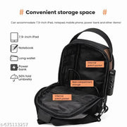 small Size Waterproof Polyester Crossbody Sling Bag, Anti Theft Chest Backpack for Men & Women, College Bag, Shoulder Travel Bagpack for Outdoor Work, Hiking
