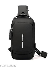 Multi Compartment Sling Bag for Men & Women | Water Resistant Crossbody Travel Bag | Adjustable Shoulder Strap