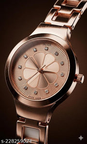 New Fancy Solid Dial Attractive Metal Chain Attractive Bracelet Analog Watch for  Women