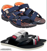 Men Stylish Comfortable Sandals & slipper Combo of 2