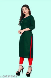 Women's Stylish Kurti – 3/4 Sleeve Crepe Kurta