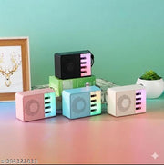 Portable Bluetooth Speaker with RGB LED Light, High Bass Wireless Speaker for Mobile/Laptop