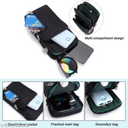 HIMAYASPS Stylish Nylon Cell Phone Pouch - Compact & Lightweight - Fits All Smartphones 31 Pack of 1 Black Color