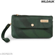 WILDAUK  Casual, Formal, Party Green Attractive & Printed Clutch