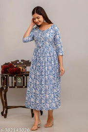 Trendy Rayon Floral Printed Anarkali Kurti/Kurta