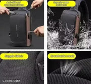 Waterproof Polyester Slim Unisex Crossbody Sling Bag Chest Backpack Men's Shoulder Bag, Leisure Travel Handbag, Hard Shell Anti-Theft Chest Bag(1pc).