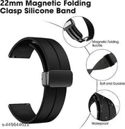 New Edition Black 22MM Magnetic BuckleSoft Silicone Sport Strap Band For AmazfitGTR 2, GTR 2e, GTR 47MM / NoiseFitEndure, FitEvolve, FitActive Smart Watch For Men Women