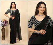 Women's Georgette saree with blouse