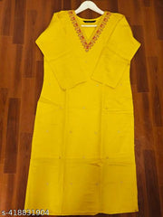 Embroidery work Daily wear kurti embroidery work on neck and allover kurti.
