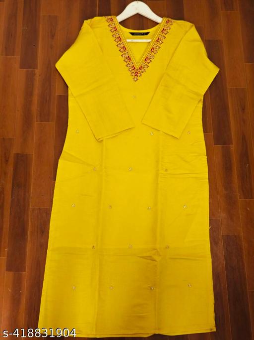 Embroidery work Daily wear kurti embroidery work on neck and allover kurti.