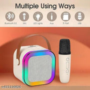 Karaoke Machine Toy with Mini Microphone | Wireless Bluetooth Portable Speaker for Kids 4–12 Years | LED Light Singing Mic | Multicolor Musical Toy for Birthday Gift & Party Fun