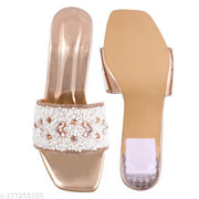 ASD-Women's Glorious Square Shape Bow Style Heels Sandals | Rhinestone Open Toe Sandals | Multicolor