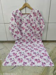 Latest Straight Cotton Printed Kurta For Women Printed Combo Cotton Kurti