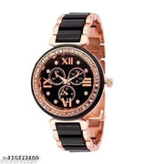 Meena Diamond Ring Analog Metal Body Watch Collection For Girls And Women