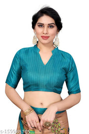 Women's Art Silk Kamamkari Printed Saree with Blouse Piece  