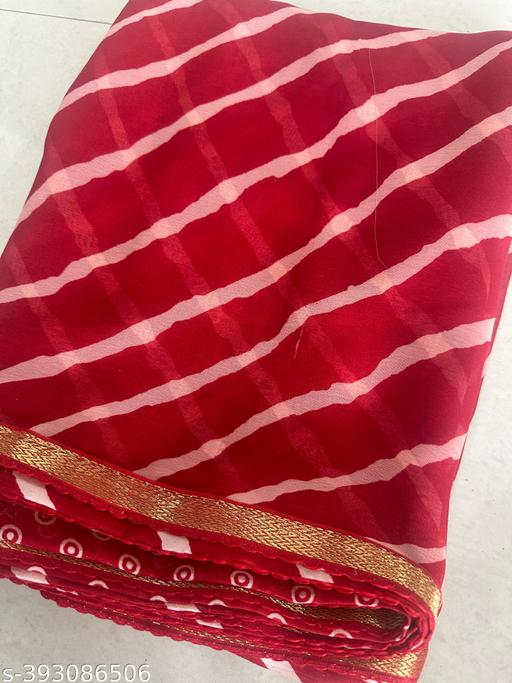 Georgette Printed Saree (With Lace)