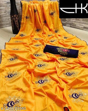 sana silk saree with embroidered work