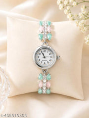 Krishna Creation Design a stylish  silver plated Quartz Bracelet type Watch for Girls & Women's.
