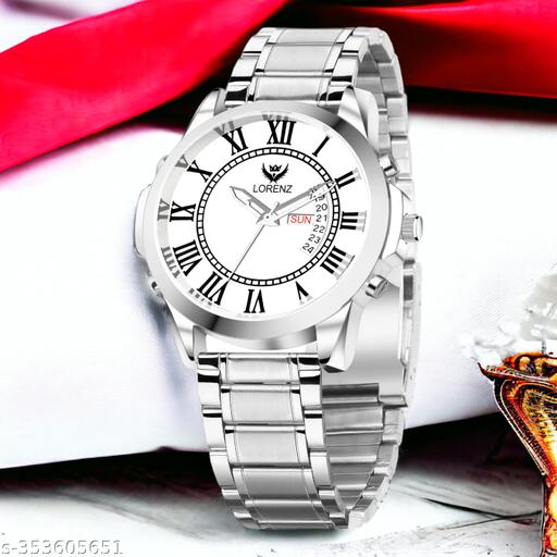 Lorenz Day & Date Edition White Dial Analog Watch for Men | Watch for Boys- MK-4034R